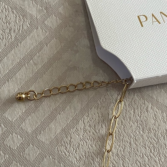 PANACEA 14K Gold Plated Paper Clip Chain Luxe Initial Necklace Letter A - Picture 4 of 10